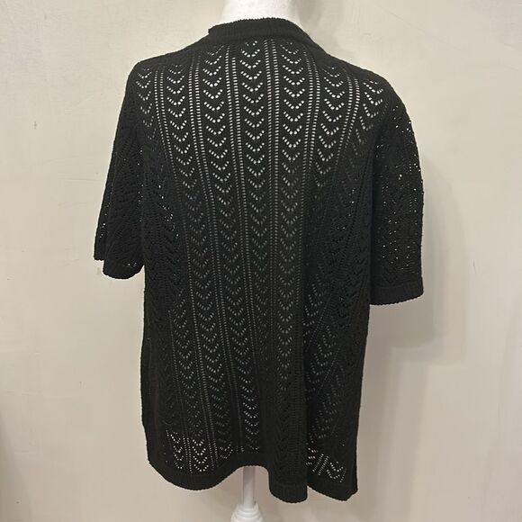 Cyrus black short sleeve open cardigan Size 2X EUC - Picture 3 of 9